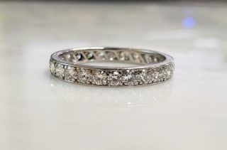 Tiffany & Co.  1.  47ctw Diamonds Solid Platinum Eternity Ring 3.  8grams Cs - 3066