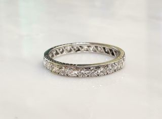 TIFFANY & CO.  1.  47ctw Diamonds Solid Platinum Eternity Ring 3.  8grams CS - 3066 2