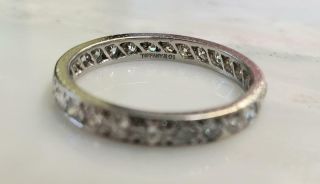 TIFFANY & CO.  1.  47ctw Diamonds Solid Platinum Eternity Ring 3.  8grams CS - 3066 4