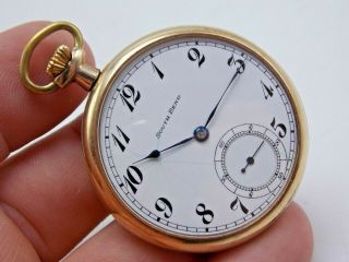 Antique Gents South Bend Pocket Watch 20 Year Gold Filled Grade 411 17 Jewels