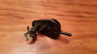 Antique Vintage IRWIN Pressed Tin Wind Up Outboard Boat Motor Toy Miniature 50s 4