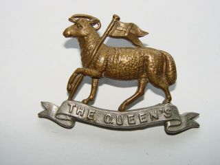 British Forage Cap Badge The Queen 