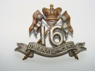 British Field Service Cap Badge The16th (the Queen 