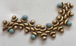 VINTAGE JOSEFF OF HOLLYWOOD ROBINS EGG BLUE ART GLASS NECKLACE & BRACELET 4