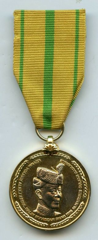 Malaysia State Of Kedah Sultan Abdul Halim Golden Jubilee Medal Silver - Gilt