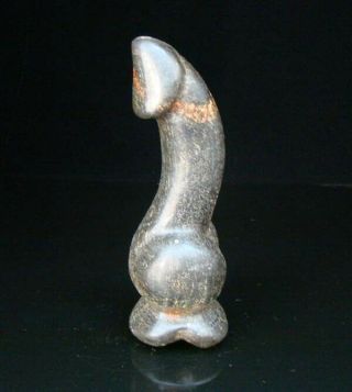 Collectible Handmade Carved Statue Man Phallic Magnetite Hongshan Deco Art 09