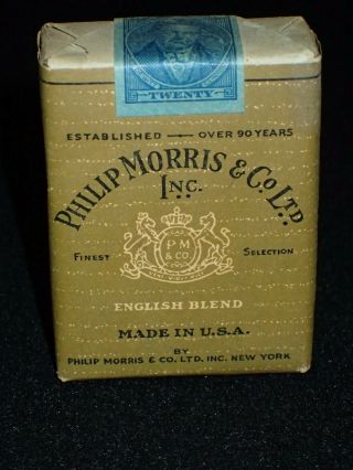 Wwii Us 1945 Philip Morris & Co.  Ltd.  Cigarette Pack Series 115 Rare