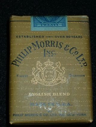 WWII US 1945 Philip Morris & Co.  Ltd.  Cigarette Pack Series 115 Rare 3