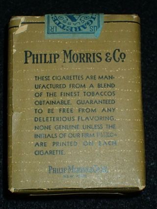 WWII US 1945 Philip Morris & Co.  Ltd.  Cigarette Pack Series 115 Rare 6