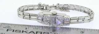 Antique heavy Platinum 14.  80CTW VS1/F diamond flip - top mechanical ladies watch 3