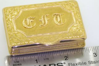 ca.  1820 Simon - Achille Leger Paris antique heavy 18K gold snuff box,  68 grams 3