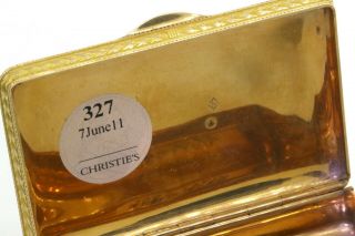 ca.  1820 Simon - Achille Leger Paris antique heavy 18K gold snuff box,  68 grams 7