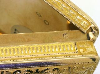 ca.  1820 Simon - Achille Leger Paris antique heavy 18K gold snuff box,  68 grams 8