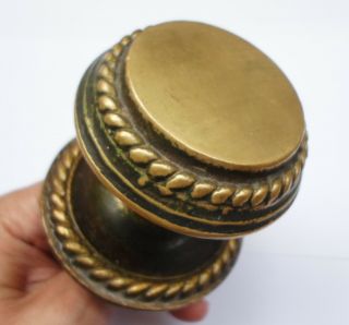 Vintage Solid Brass Door Push - Pull Handle With Backplate