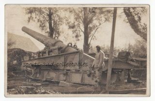 Ww1 - French Heavy Artillery Gun " Buddhy " - Ww1 Era Realphoto Postcard