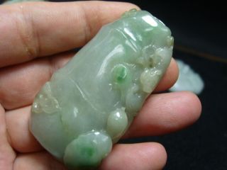Natural Burma/ Chinese Jade (jadeite) Hand Carved Jade Pendant - See Video 4