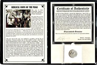 Ancient Biblical Coin Of The Magi,  Silver Tetradrachm Of Azes Ii,  35 Bc - 5 Ad,  Album