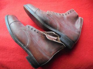 Rare Size 11 1/2 Wwii Us Navy Seabee Corpsman Roughout Usmc Boots