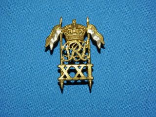 Wwi - Wwii British Cap Hat Badge,  Xxi 21st Lancers (392)