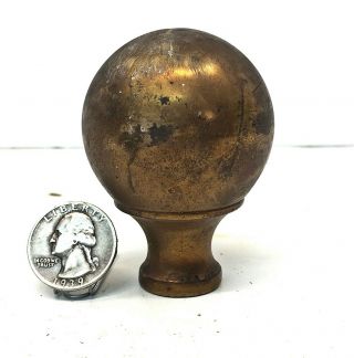 Antique 2 " Brass Ball Finial Iron Bed Post Clock Reclaimed Salvage Furniture F/s