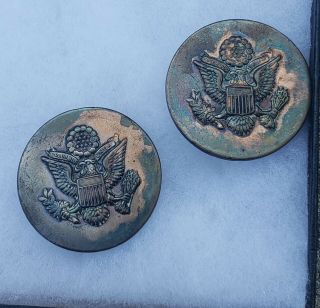 2 Wwi Copper Eagle E Pluribus Unum U.  S.  Army Calvary Buckle,  Horse Bridle Buckle