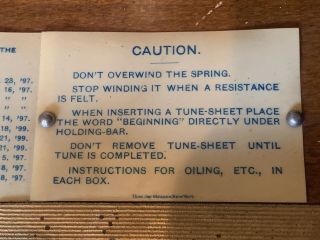 Antique REGINA Music Box Player Oak Cabinet With Disc Cond 8