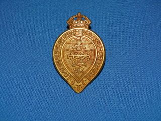 Wwi - Wwii British Cap Hat Badge,  Carnarvonshire Volunteer Regiment (369)