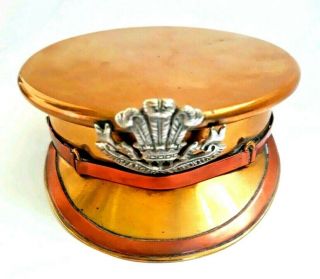 Vintage Wwii Royal Regiment Of Wales Cap Compact " Gwell Angau Na Chywilydd "