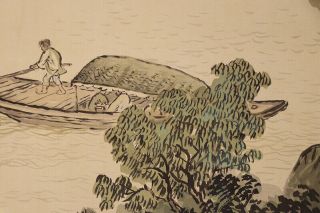 JAPANESE HANGING SCROLL ART Painting Sansui Landscape Asian antique E7283 5