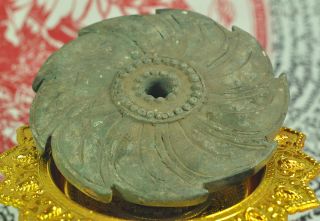 Antique Lord Narai Vishnu Weapon Sudarshana Chakra Khmer Cambodia Ancient Amulet