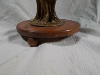 Antique Victorian QUALITY Lady wUrn Figural Parlor Table Lamp Statue 20in tall 2