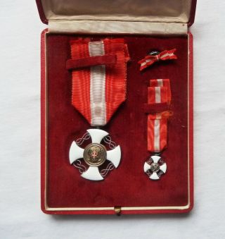 Italy Fascist Savoy Order Of The Crown Italy Kingdom Set Of 3 Medal Cross 1930 