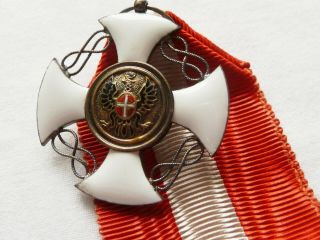 ITALY FASCIST SAVOY ORDER OF THE CROWN ITALY KINGDOM SET OF 3 MEDAL CROSS 1930 ' s 4