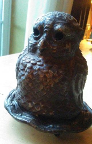 Antique Figural Owl Incense Burner Vantines