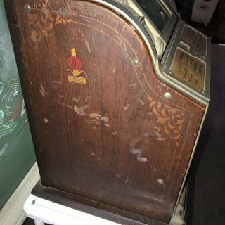 Antique Mills Slot Machine Liberty Bell 5 Cent Front Vendor Goose Neck 4