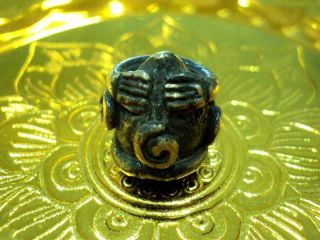 Phra Pidta Khmer Pendant Magic Yantra Talisman Antique Thai Buddha Amulet
