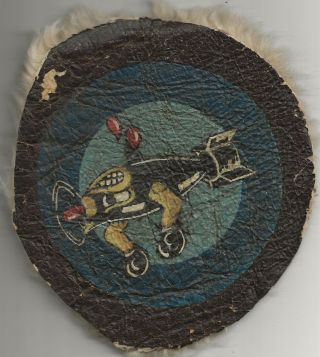 Ex/rare Wwii " Usaaf,  703rd Bomb Squadron " Patch - Leather