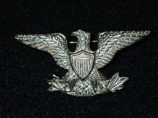 Wwi Us Army Officers Rank Insignia Device Colonel Eagle Full Bird - Rare Wartime