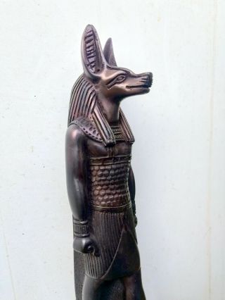 Ancient Egyptian King Anubis God Sculpture Handmade Figurine Large Size Decor