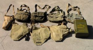 Us Ww2 To Korean War Era Gas Masks Near To Army Paratrooper
