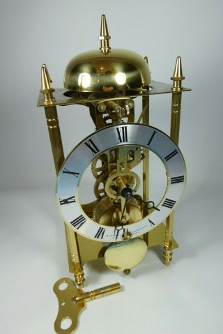 Old Vintage Sewills Of Liverpool 8 Day Striking Skeleton Mantle Clock.  Please Re