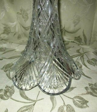 RARE ANTIQUE AMERICAN BRILLIANT CUT GLASS OIL LAMP 24 