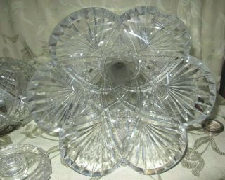 RARE ANTIQUE AMERICAN BRILLIANT CUT GLASS OIL LAMP 24 