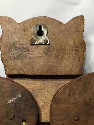 antique arts and crafts wooden owl moveable toy/coat rack handmade unique 7