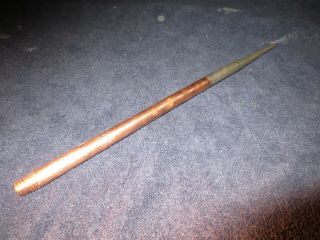 Vtg Lightning Rod Solid Copper 13.  25 Barn Farm Weathervane Finial Tin Swiped Tip