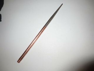 Vtg Lightning Rod Solid Copper 13.  25 Barn Farm Weathervane Finial Tin Swiped Tip 3