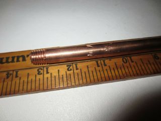 Vtg Lightning Rod Solid Copper 13.  25 Barn Farm Weathervane Finial Tin Swiped Tip 6