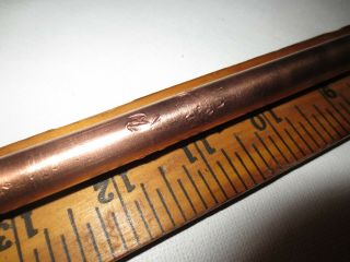 Vtg Lightning Rod Solid Copper 13.  25 Barn Farm Weathervane Finial Tin Swiped Tip 7