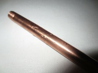 Vtg Lightning Rod Solid Copper 13.  25 Barn Farm Weathervane Finial Tin Swiped Tip 8