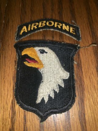 Ww2 Us Army 101st Airborne Division Patch Tab Type 5 Rare